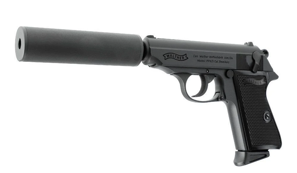 Walther PPK/S — 4.5mm CO2 BB Air Pistol with Silencer Kit